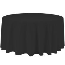 108 inch black round fitted polyester restaurant banquet wedding tablecloths white